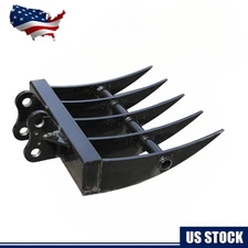 Mini Excavator 500mm Rake Attachment 5-tooth for 1-3 t Digger 2025 New For Sale