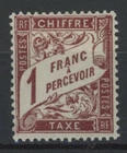 [75.532] France Due 1884 Rare MH VF signed A. Maury stamp $900 (Y&T 25)