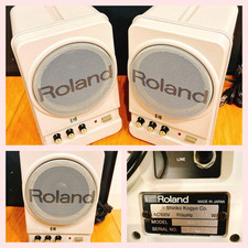 Roland MA-12C Micro Monitor Powered Active Speaker Pair Tested Working Used