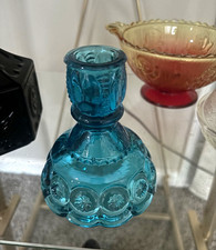 ISO : L.E. Smith Moon Star Top Dome Shade Only - Peacock blue Glower