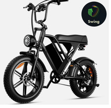 Electric Bike 1000W 48V 35MPH 30Mi 20" Fat Tire 7-Speed Suspension Disc Adults
