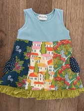 Matilda Jane Dress Girl  s Size 4 Floral Polka Dot Pockets Ruffle Patchwork