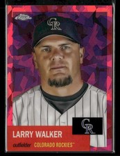 2022 Topps Chrome Platinum Larry Walker #412 rifrattore atomico fucsia #/100