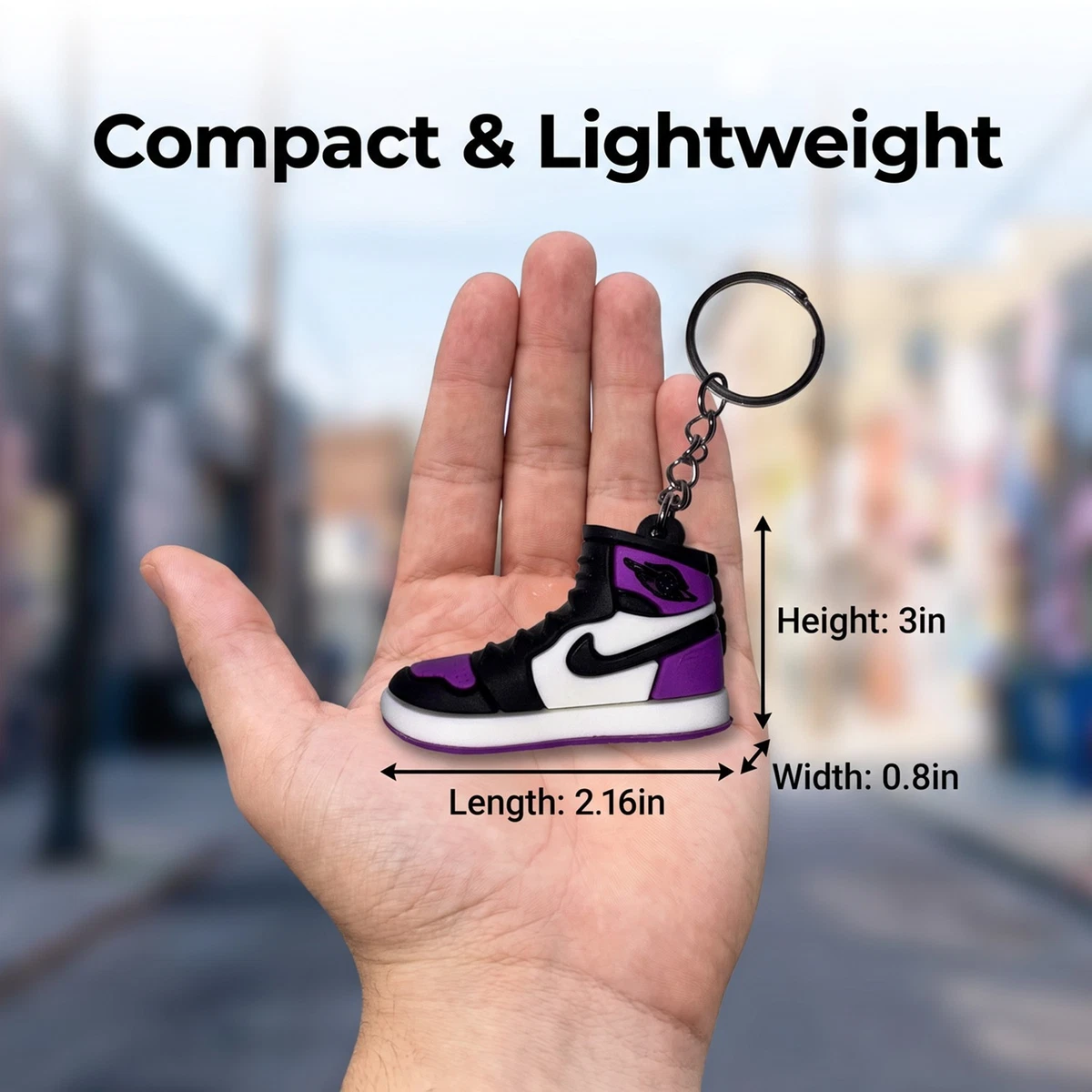 6 Pcs Nike Air Jordan Shoe Keychain 3D Trendy Mini Sneaker Charm Gift