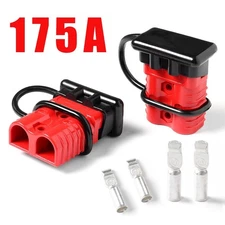 2X 175A Battery Quick Connect Disconnect Jumper Connectors Cable Kit Plug 12-36V