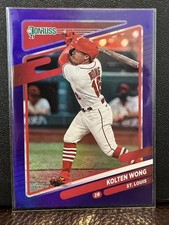 KOLTEN WONG  CARDINALS  2021 DONRUSS #83 - PURPLE HOLO