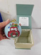 Pier 1 Imports Fa La La  Li Bien Inside Painting Ball Style Christmas Ornament