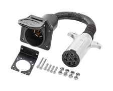 Oyviny 7 Pin Round to 7 Pin RV Trailer Adapter with Mounting Bracket, 7 Pole ...