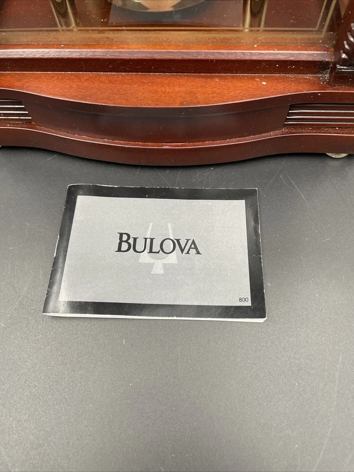 BULOVA - BARDWEL - CONTEMPORARY MANTEL CLOCK WOOD CASE/HIGH GLOSS FINISH B1987 - Image 2 of 4