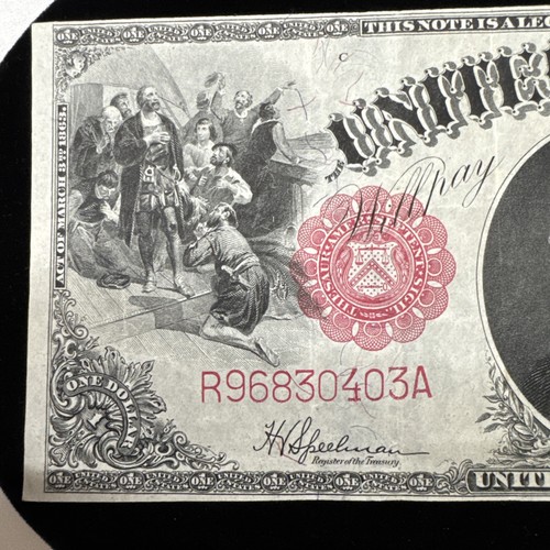 1917 $1.00 Bill FR#36 Legal Tender Note R96830403A Red Seal. UV Test Pass. Real - Picture 5 of 12