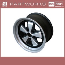 Alufelge 9x17 ET15 für PORSCHE 911 G 930 turbo Fuchs Style SCHWARZ/SILBER