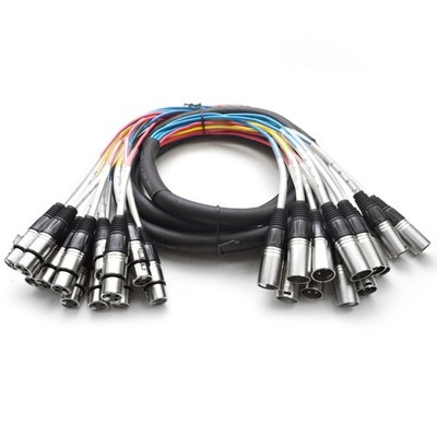 Seismic Audio - 12 Channel XLR Snake Cable - 10 Feet Long - 10 Feet, Black 