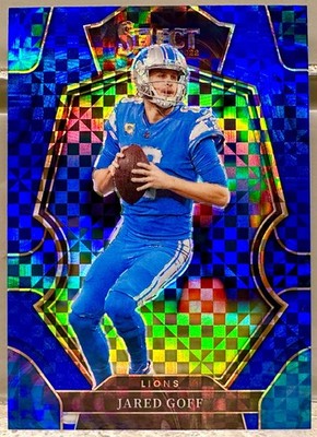 COLOR & JERSEY NUMBER MATCH! 2022 Panini Select Jared Goff Blue 16/149! LIONS!
