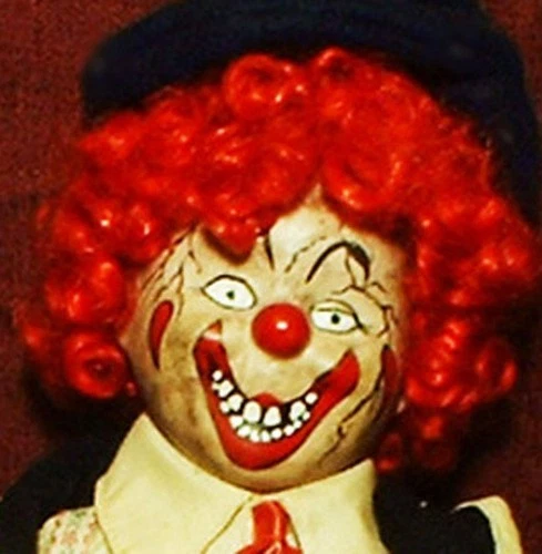 Creepy Old 17 inch Porcelain Clown Doll Halloween