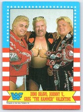 1987 Topps WWF #12 Dino Bravo, Johnny V., Greg 