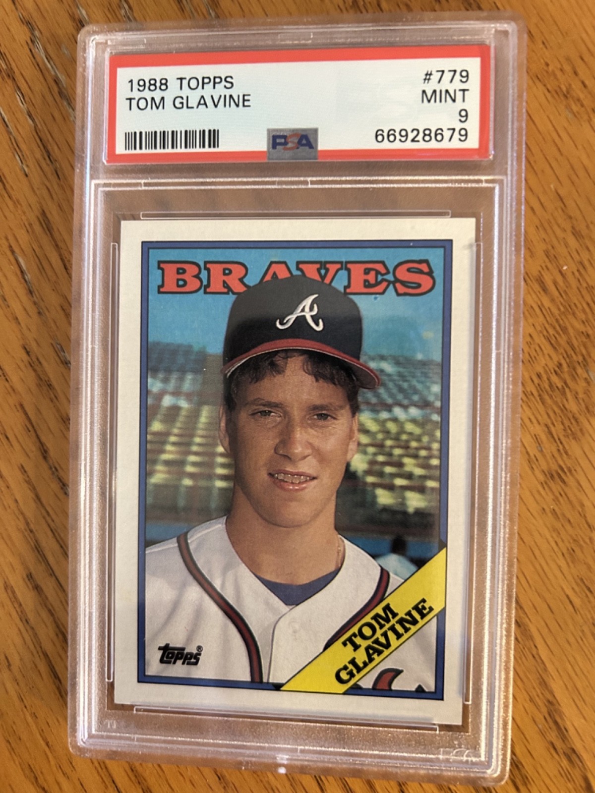 1988 TOPPS TOM GLAVINE ROOKIE HOF #779 PSA 9 MINT!