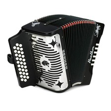 Hohner Accordions Panther 3-Row Diatonic Accordion Black 