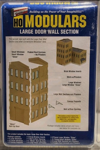 Walthers 933-3727 Escala HO Modulares Puerta Grande Pared Sección Kit de Construcción | Zustand: New