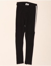 ADIDAS Womens Leggings UK 8 Small Black Cotton DM13