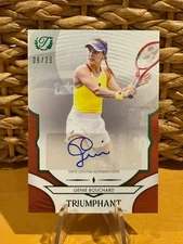 R608 2025 Topps Triumphant Tennis Genie Bouchard Orange Foil Auto 6/25