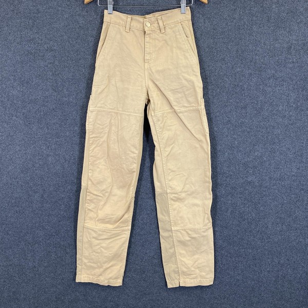 Carhartt WIP Pants Womens 24 Beige Carpenter Canvas Relaxed Straight Workwear