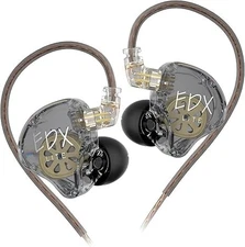 Kz Edx Lite Wired In-Ear Earphones With 10Mm Dynamic Drivers, Gaming, Ear-Hook,_