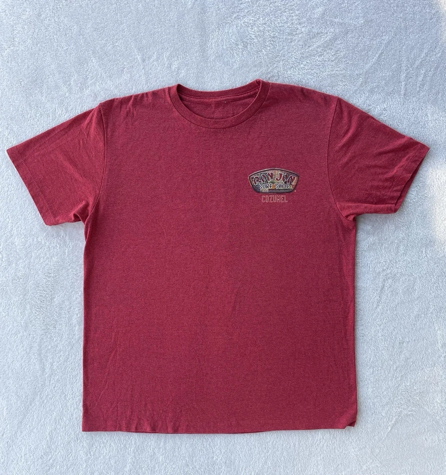 Camiseta Surf Ron Jon Cozumel México Roja XL, 2 Caras Foto 2 de 4
