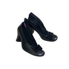 poetic license shoes Bow womens black heels size 7.5 US 38.5 EURO
