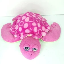 Sea Turtle Glitter Pink Big Eyes Stuffed Animal Adventure Plush 14" L