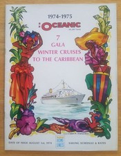 OCEANIC (Home) 1974-75 Gala Winter Cruises DECK PLAN LOADED WITH PHOTOS