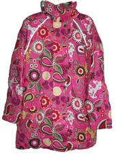 HANNA ANDERSSON Girl's 14 16 160cm Floral Coat Detachable Hood Quilt Lined Pink