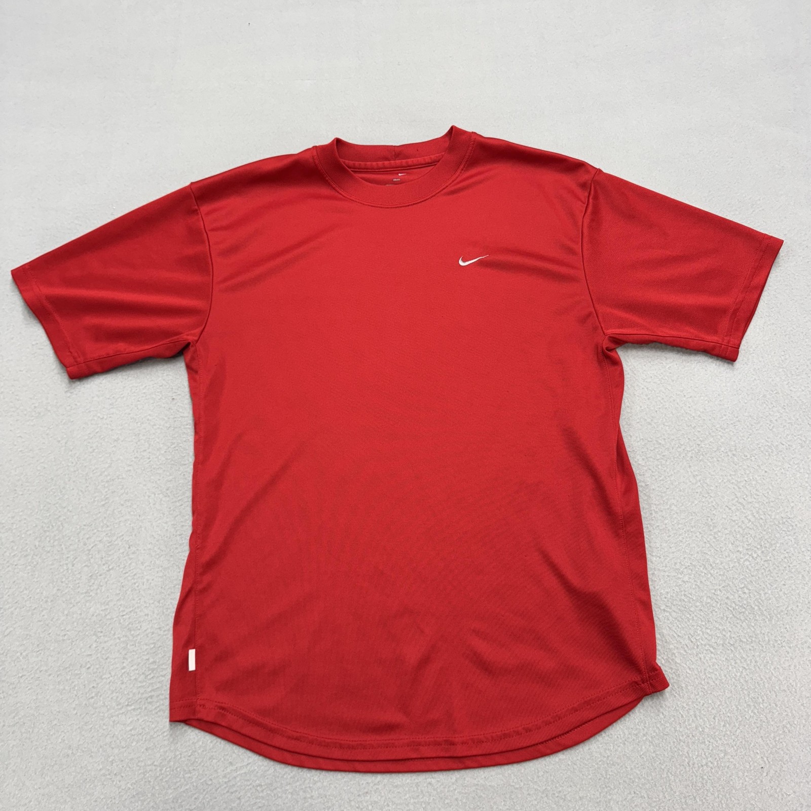 Nike Shirt Mens Small Red Dri-Fit Athletic Running Training Tee Workout Top