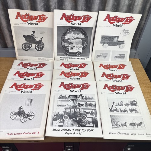 Lotto Rivista Vintage 1976 The Antique Toy World Completo Anno Completo Libretto Riferimento - Foto 1 di 13