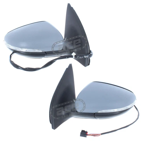 Electric Power Folding Wing Mirrors VW Golf Mk6 Hatchback 2009-2013 Primed Pair
