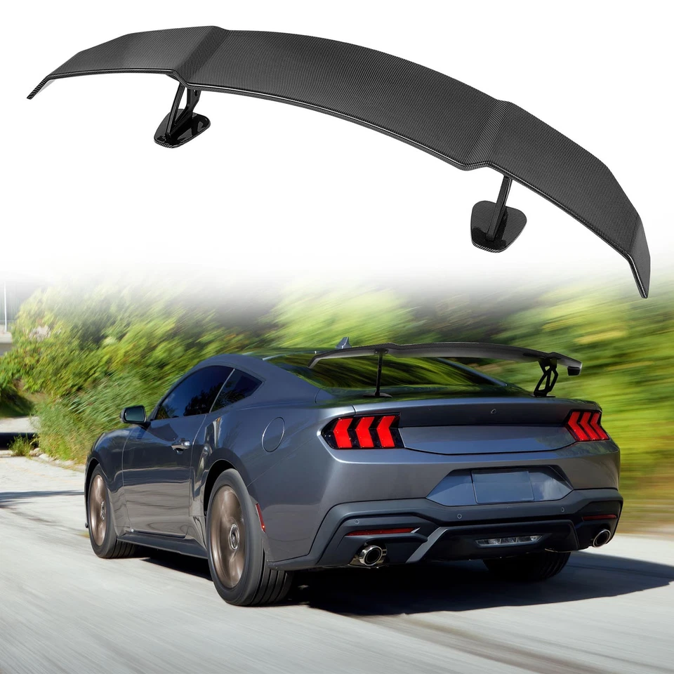Labio de ala de carreras de 55" estilo carbono para Mercedes Benz C300 C200 W205 W204 C63 Foto 3 de 4