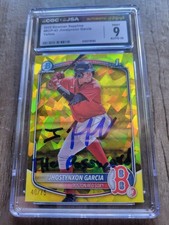 Jhostynxon Garcia Signed 2025 Bowman Baseball Card #BCP43 CGC JSA Red Sox /75