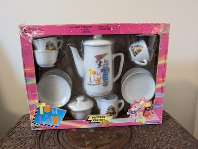 Vintage Tom & Jerry Teeservice 1991 Spielmacher Keramik in Schachtel Cartoon Sammlerstück