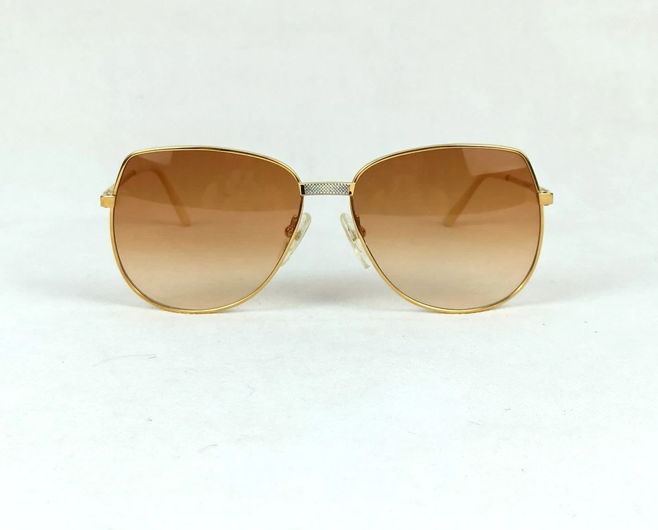 GAFAS DE SOL VINTAGE ICÓNICAS DE METAL CON LOGOTIPO DE GÁNGSTER PARÍS AÑOS 80 ART DECO DE FRANCIA Foto 2 de 4