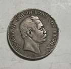 Hesse-Darmstadt (Germany) - 1875-H Large Silver 5 Mark - Scarce