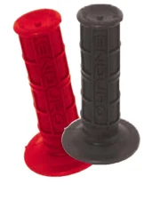 Emgo Soft Rubber Enduro Twist Throttle Grips - Red Motorcycle Dirt Bike 42-24624
