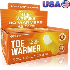 Bulk Disposable Toe Warmers 40 Pairs Long Lasting Heat Easy Activation Outdoor