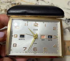 VTG Elgin “Automatic Calendar Travel Alarm” Luminous Clock w/Month/Date/Day