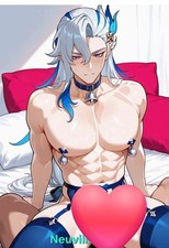 Lingerie Mixed Spicy Husbando Neuvillette card Size Sticker Anime  Manga