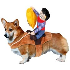 Halloween Funny Riding Horse Cowboy Pet Dog Costumes Puppy Party Costume Clothes