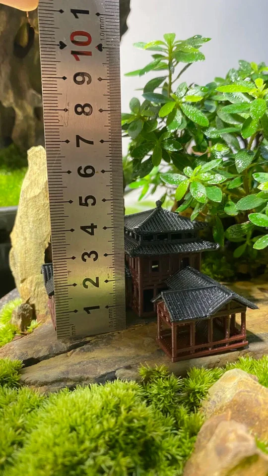 Chinese Ancient Architectural Model Landscape Bonsai Art Decoration Ornament - Image 2 of 4
