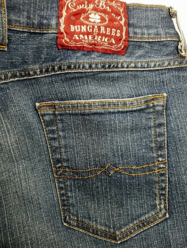 Lucky Brand Men Size 32 R x 32 Blue Stretch Jeans Dungarees of America - Picture 8 of 12