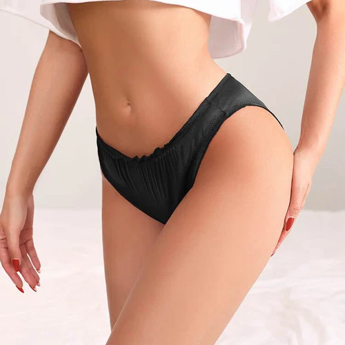 5 Stck. Damen Satinhöschen 11 Farben sexy glänzend Unterwäsche Slips Dessous Unterwäsche - Bild 4 von 30