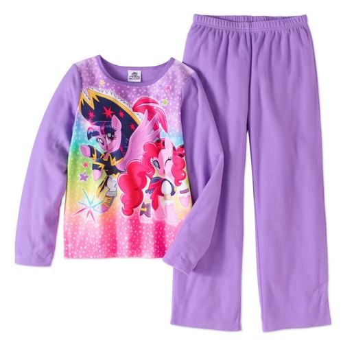 My Little Pony Pajamas Girl Size 10-12 Top Pants Set Fleece Large Pinkie Pie NWT - Picture 2 of 3