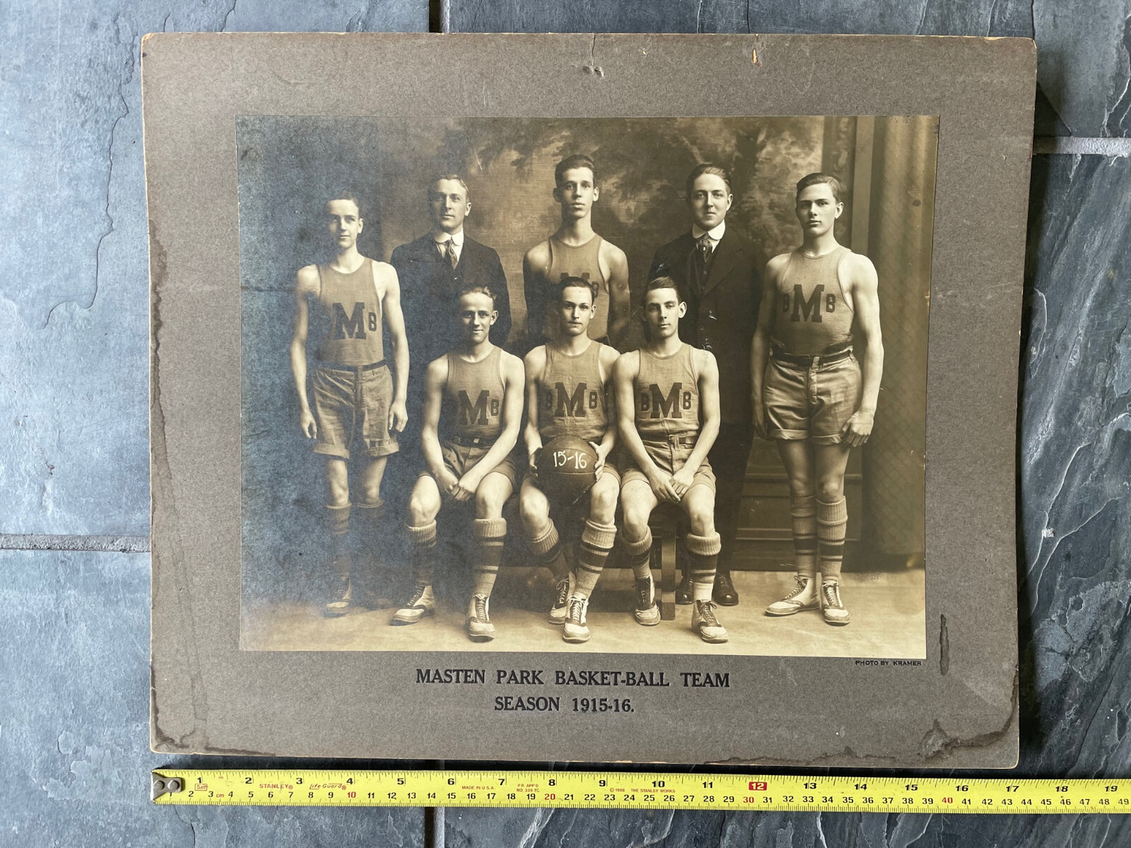 Antique Masten Park HS Buffalo NY BASKETBALL TEAM Card Photo 14x17 Sport eBay