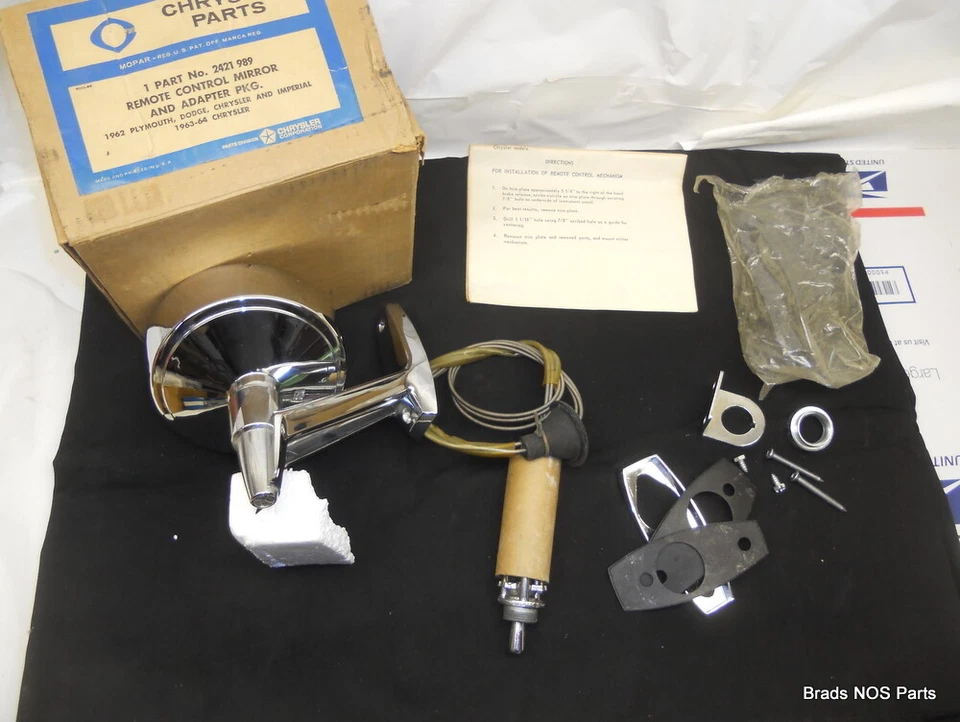Nuevo de Lote Antiguo MoPar 1962 Ply Dodge 1962-1964 Chrysler 300 New Yorker ESPEJO REMOTO CROMADO Foto 2 de 4